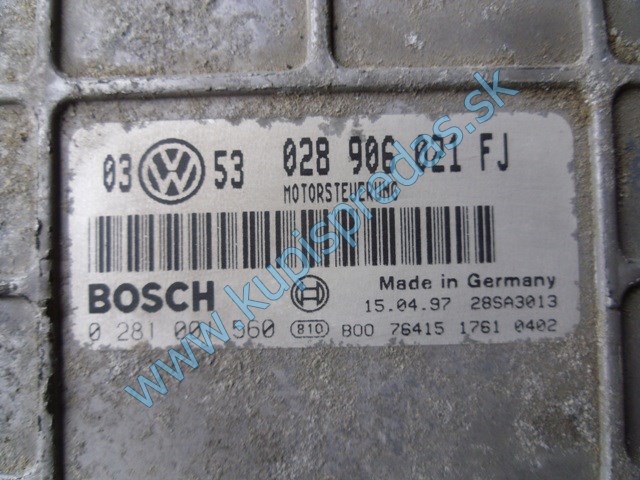 riadiaca jednotka na motor na vw golf 3 1,9sdi, autodiely na volkswagen golf 3